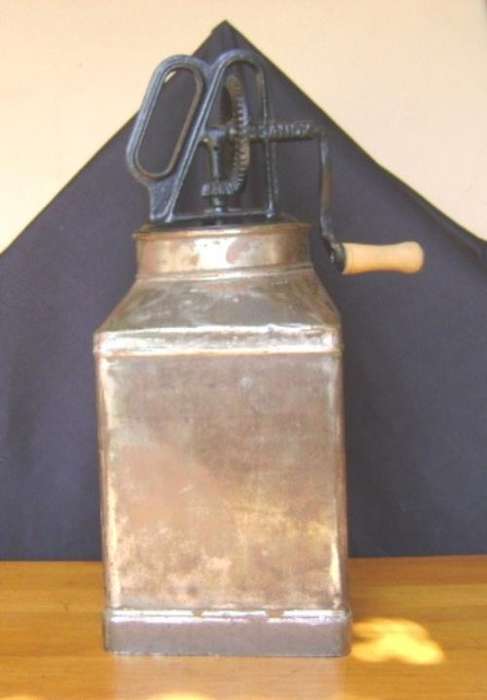 SCARCE TINPLATE BUTTER CHURN
