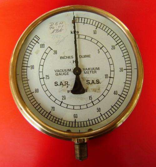 VINTAGE SAR/SAS LOCO VACUUM GAUGE