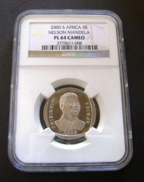 2000 MANDELA R 5 PL 64 CAMEO NGC