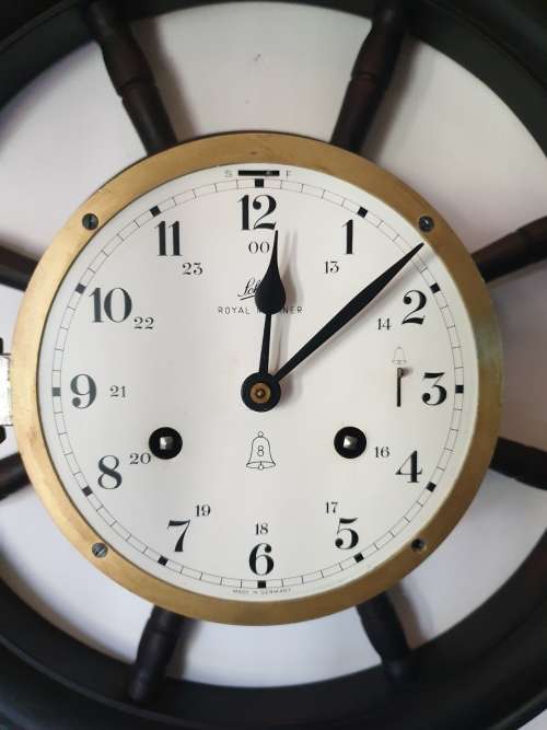 VINTAGE SCHATZ MARINER CLOCK FROM GERMANY RUNNING
