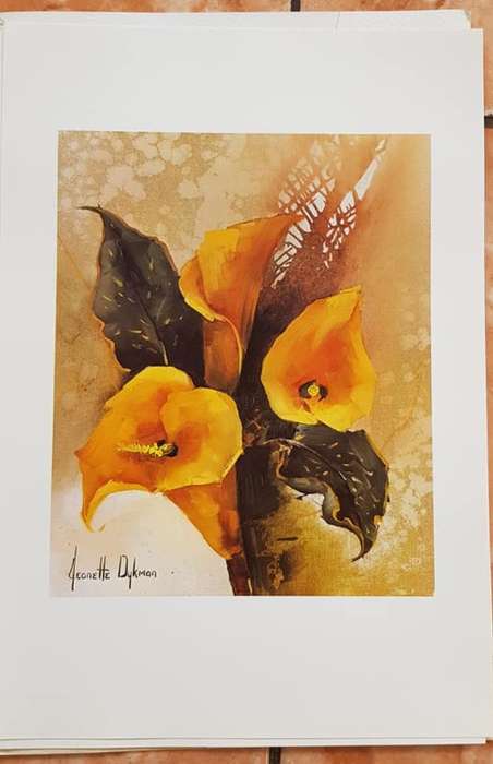 1983 JEANETTE DYKMAN BOUQUET OF 5 PRINTS A3 SIZE
