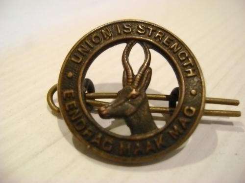 UNION 'EENDRAG MAAK MAG'  INFANTRY BERET BADGE