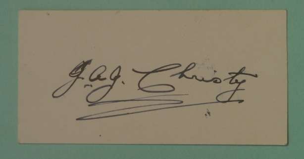 James Christie, 1920/30s South African Cricketer Autograph