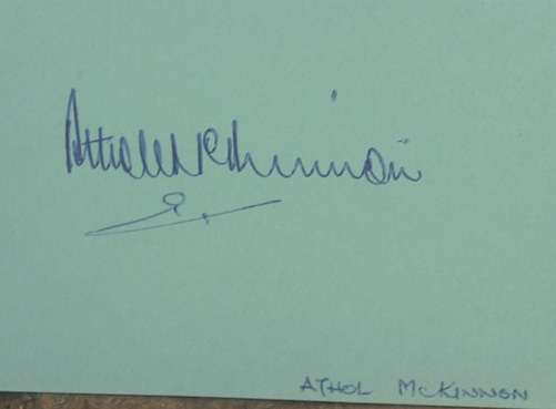 Athol McKinnon 1960s South African Cricketer Autograph