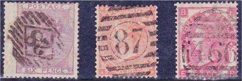 GB QV  3  Surface printed items  SG 70, 80 & 92 average used
