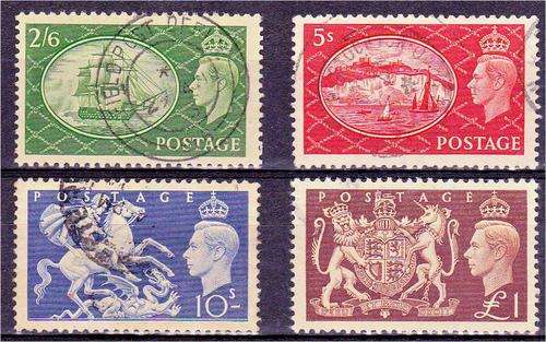 GB KG VI  High val defns  SG  509-512  superb used set