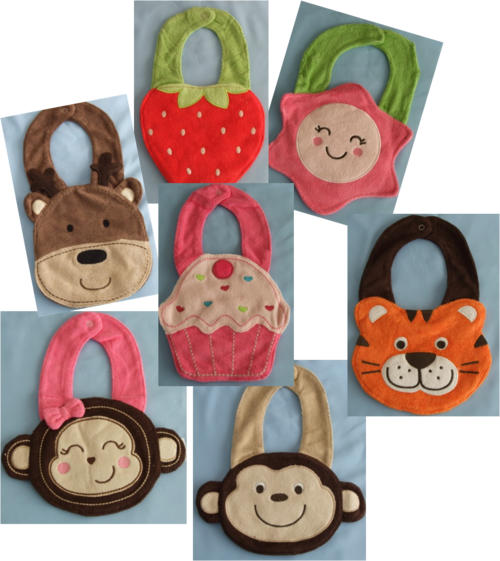 ******Cutest *****Fun Cartoon Characters Animals Pattern Baby Bib Towel for Junglebug!!