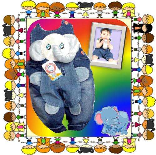 Cute Cartoon Jean Dungarees with the cutest embroidered & Appliqued design * FREE SHIPPING OPTION