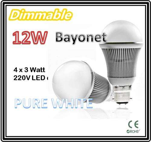 220V LED Bulb Bayonet* 12 WATT High brightness** Bayonet type Bulb- FREE SHIPPING OPTION