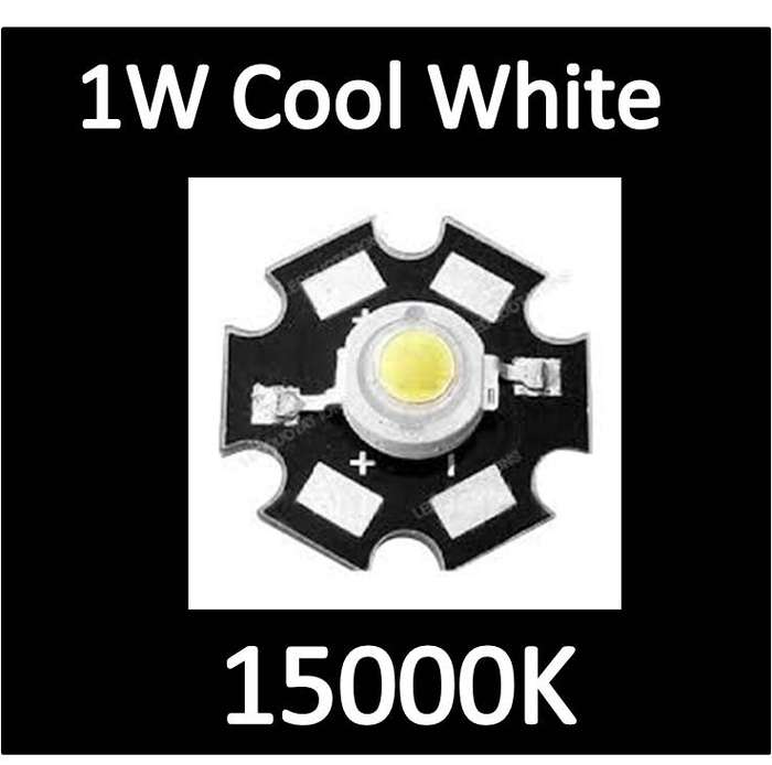 ECONO RANGE 1W COOL WHITE - 15000K LED chip on single Aluminium heatsink base plate