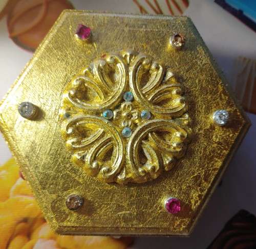 Gilded gem-encrusted trinket box - only 2 ever made. T2. SALE - WAS R2500