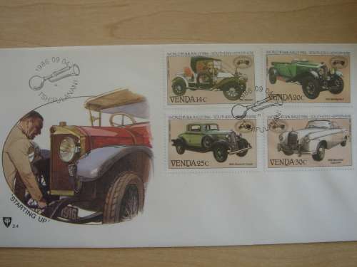 1986 Venda Automobiles 4 stamps on FDC