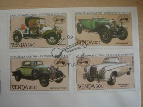 1986 Venda Automobiles 4 stamps on FDC