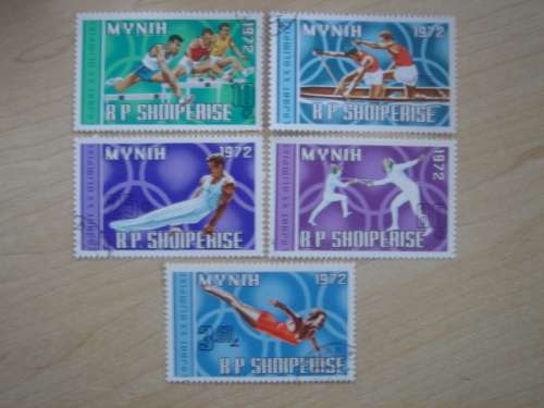 1971 Albania - Olympic Games Munich SG1465-1468,1470 MNH stamped