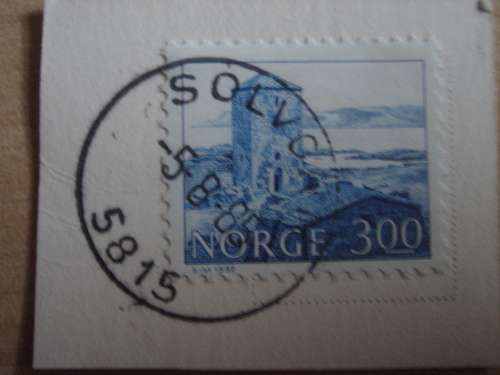 1982 Norway - Lighthouse 300 on postal item, stamped