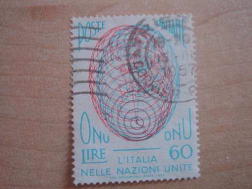 1956 Italia U.N.O. 60 L used, stamped