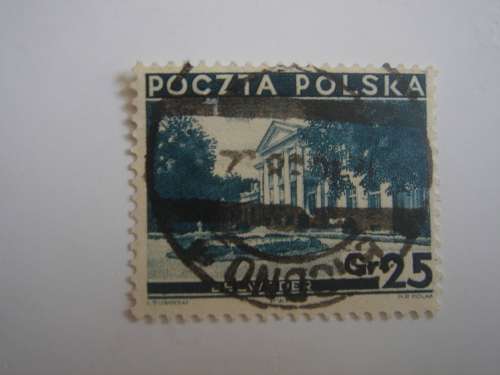 1935 Poland - Belvedere Palace 25 GR blue, used, stamped