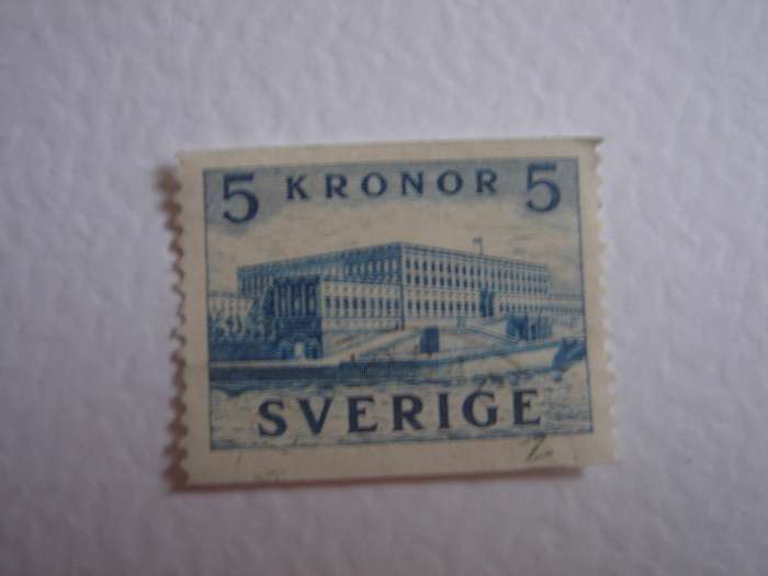 1941 Sweden - Royal Palace 5 Kronor used, stamped