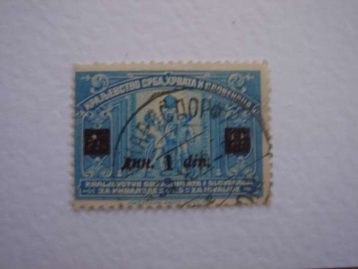1922 Yugoslavia - 1 D on 25 h used, stamped