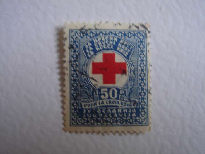 1933 Yugoslavia - Red Cross 50 P used, stamped