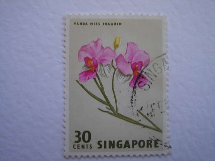1963 Singapore - Orchid 30 c used, stamped