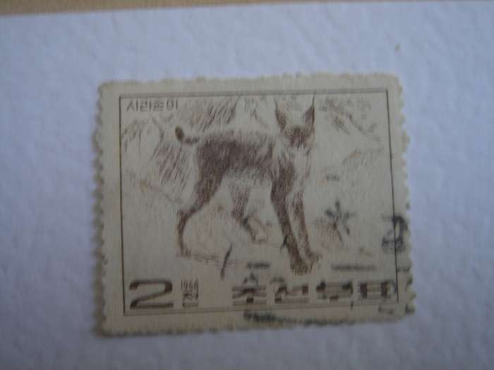 1964 North Korea - Lynx 2 ch used, stamped
