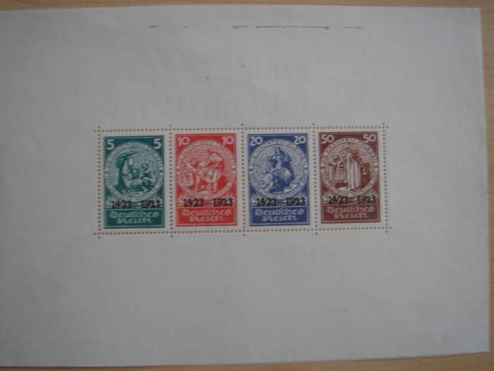 1933 Deutsches Reich MiNr 508-511 in Block 2 MNH