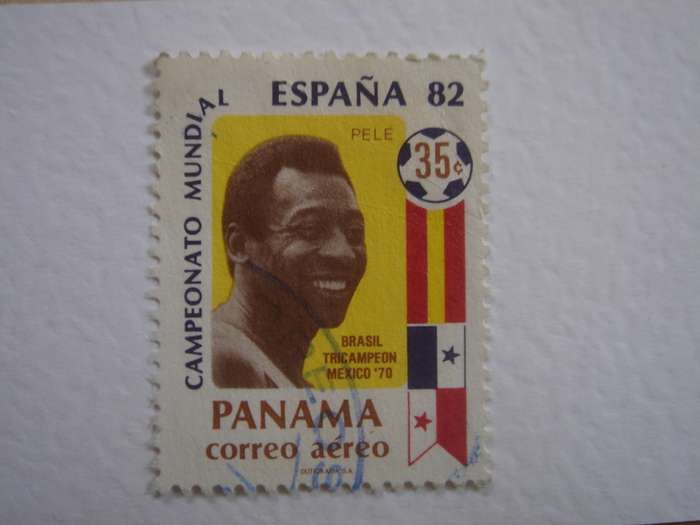 1982 Panama - Pele - Espana 82 World Cup 35 c Air used, stamped