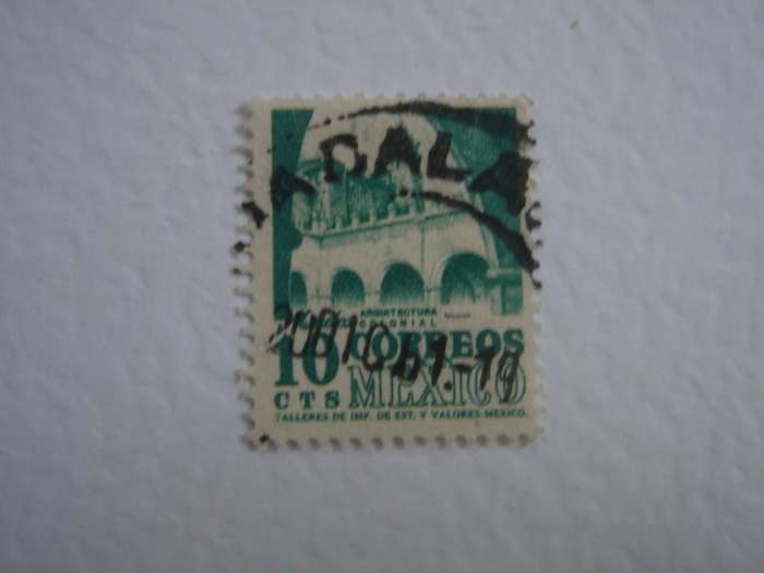 1950 Mexico - Convent of the Nativity - 10 c used, stamped