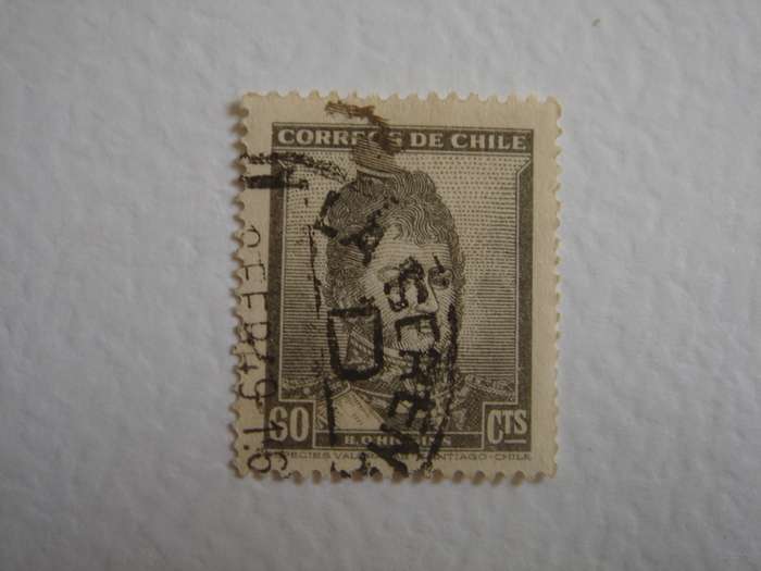 1948 Chile - O`Higgins 60 CTS used, stamped