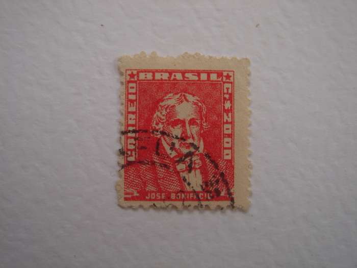 1954 Brazil - Portrait of J. Bonifacio 20 $ used, stamped