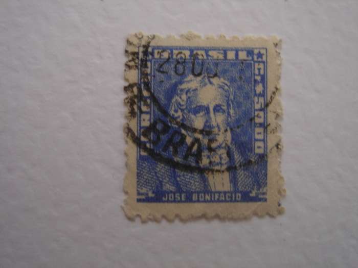1954 Brazil - Portrait of J. Bonifacio 50 $ used, stamped