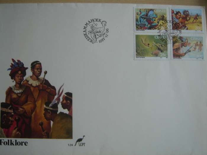 1987 Ciskei Folklore - The Story of Sikulume 16,20,25,30 c on FDC incl. 16 page booklet