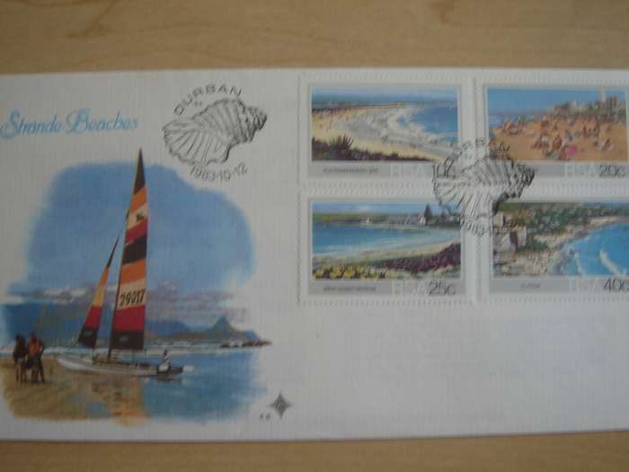1983 RSA - Strande 10,20,25,40 c stamped on FDC