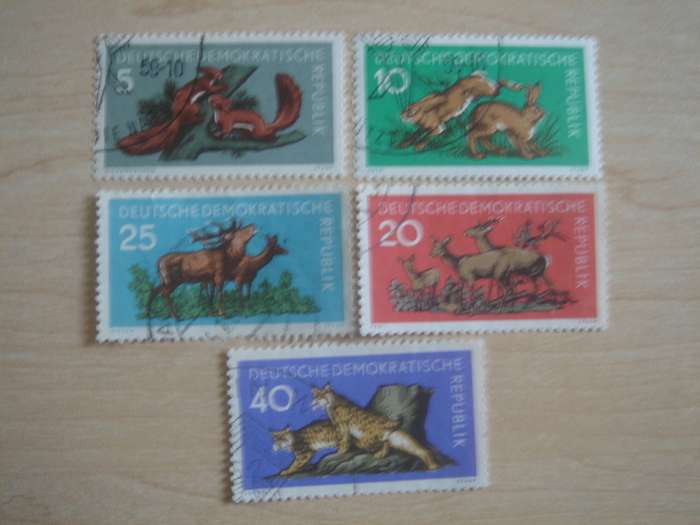 1959 DDR MiNr 737-741 used, stamped