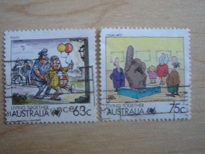 1988 Australia Living Together 63,75c used, stamped