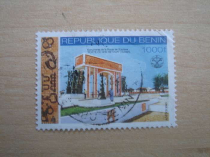 2003 Benin - Porte de Non Retour 1000 F used, stamped