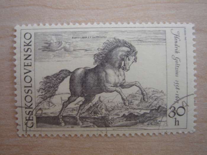 1969 Czechoslovakia - Engraving - Horse 30 h used, stamped