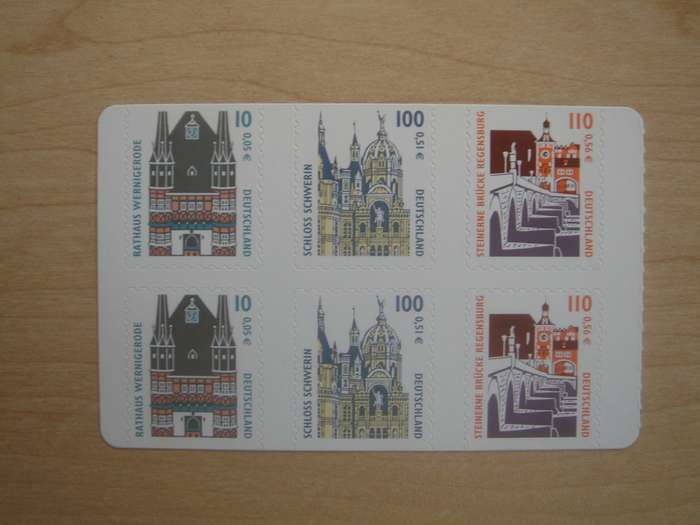 2001 Deutschland MiNr 2187-2189 BC + BD MNH from MH-MiNr 43