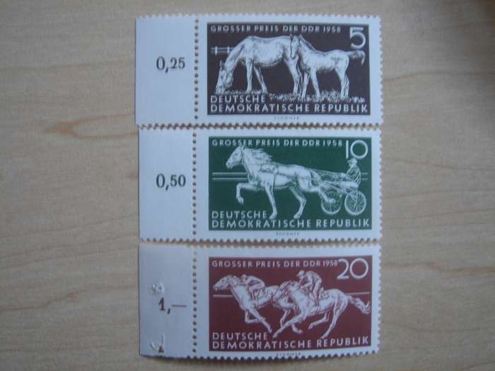 1958 DDR MiNr 640-642 MNH with border