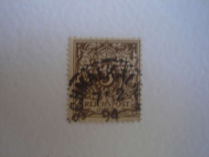 1889/95 Deutsches Reich MiNr 45 a perfin `A.W.G.S.` used, stamped in 1894