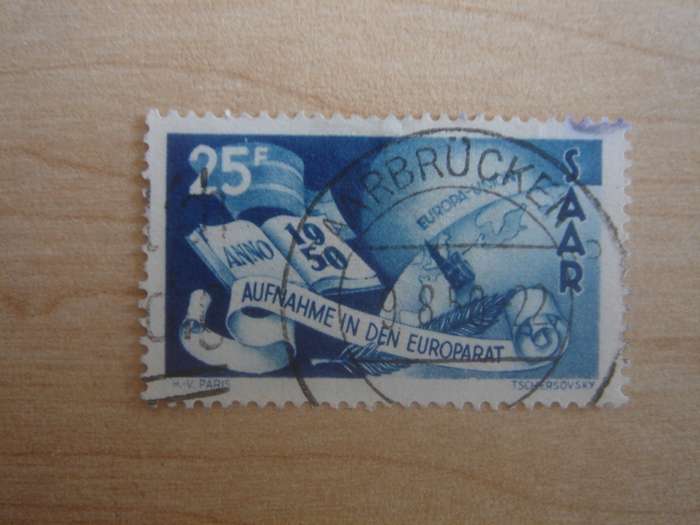1950 Saarland MiNr 297 used, stamped