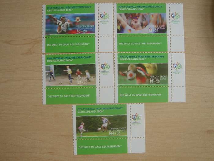 2003 Deutschland MiNr 2324-2328 MNH corner pieces