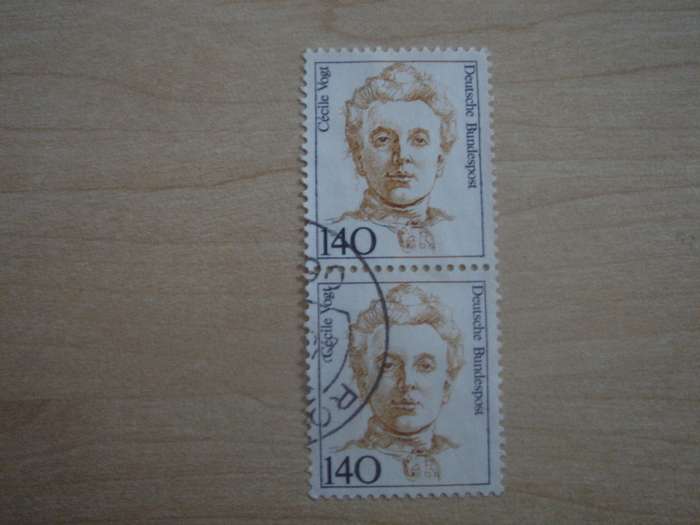 1989 Deutschland MiNr 1432 vertical pair used, stamped