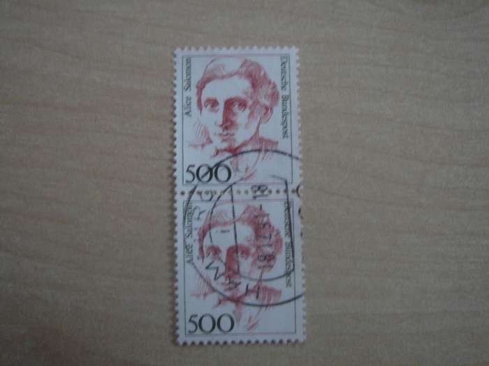 1989 Deutschland MiNr 1397 vertical pair used, stamped