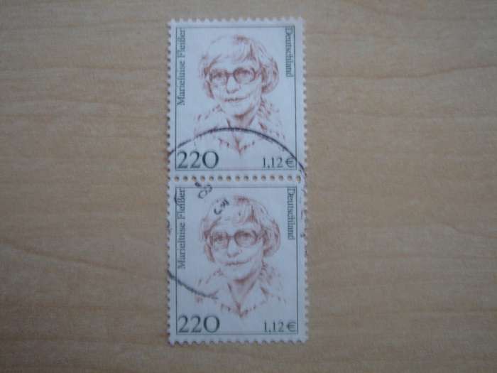 2001 Deutschland MiNr 2158 vertical pair used, stamped