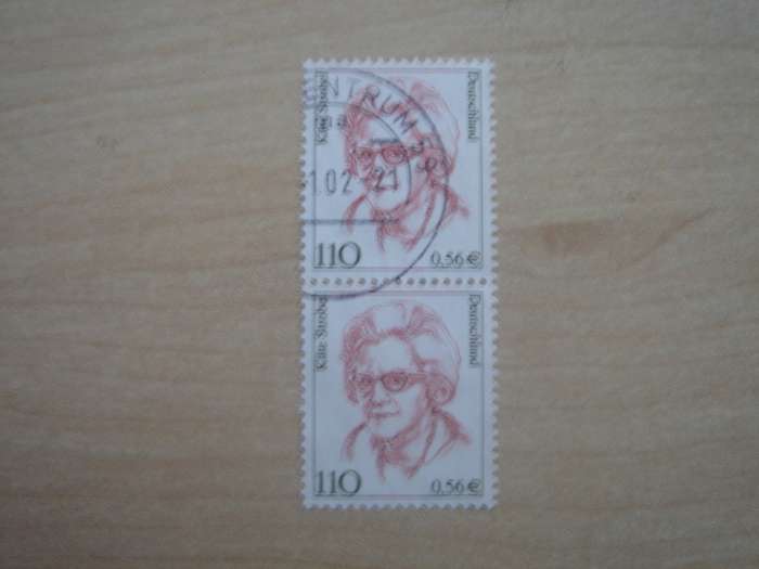 2000 Deutschland MiNr 2150 vertical pair used, stamped