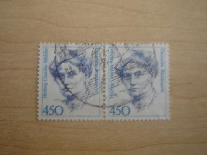 1992 Deutschland MiNr 1614 horizontal pair used, stamped
