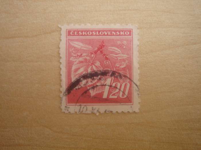1945 CZ - Linden Buds 120 h used, stamped