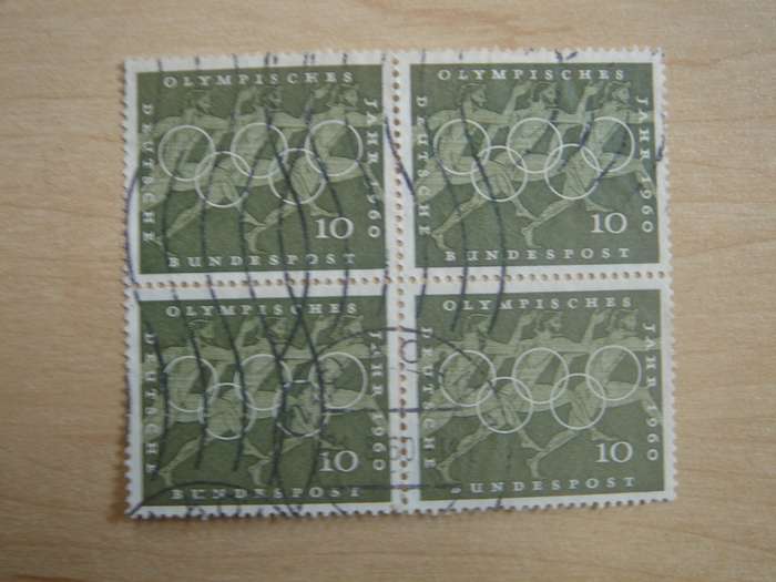 1960 Deutschland MiNr 333 used, stamped Block of 4